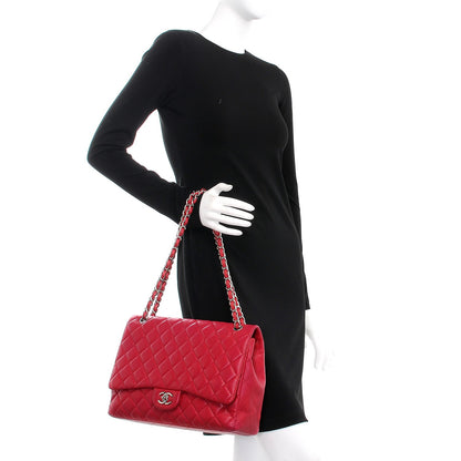 Chanel Lambskin Quilted Maxi Single Flap Fuchsia 3 of 11