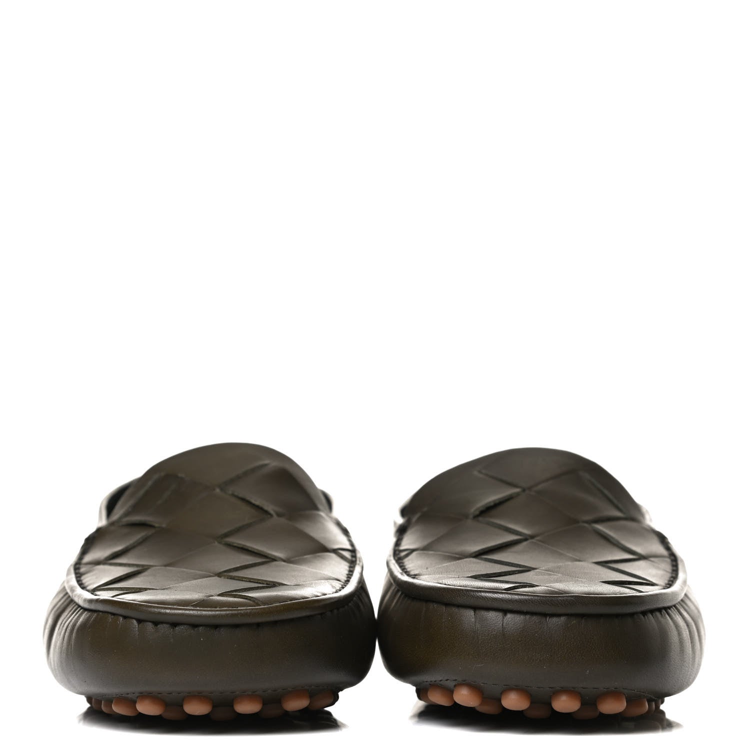 Bottega Veneta Nappa Intrecciato Driver Loafers 42 Khaki 2 of 14