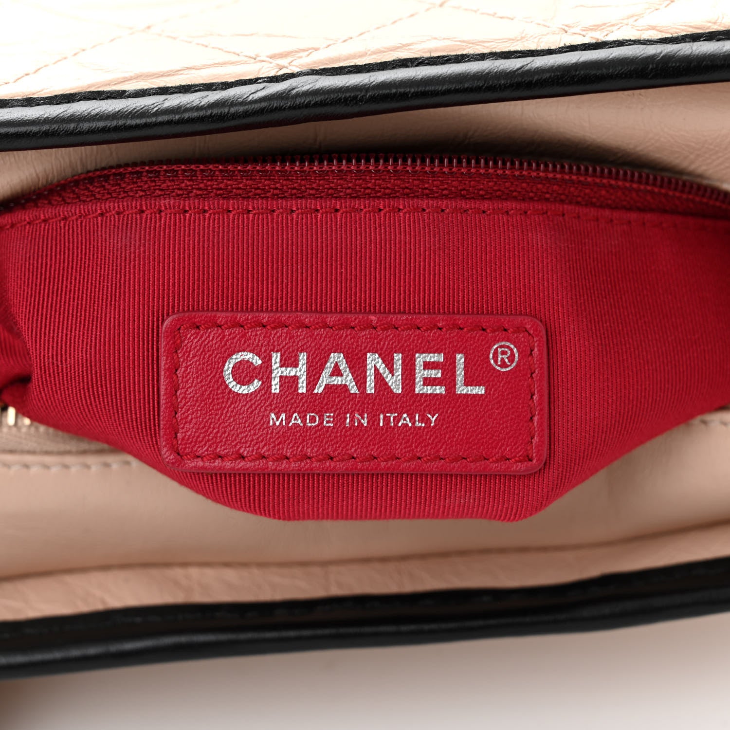 Chanel Aged Calfskin Quilted Small Gabrielle Hobo Beige Black 6 of 10