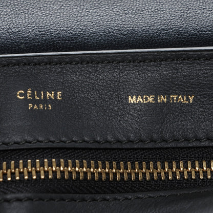 Celine Calfskin Suede Medium Tri-Color Trapeze Navy 5 of 6