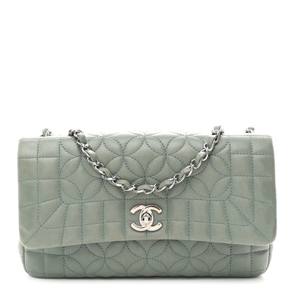 Chanel Lambskin Quilted Lady Graphic Flap Green 1 of 11