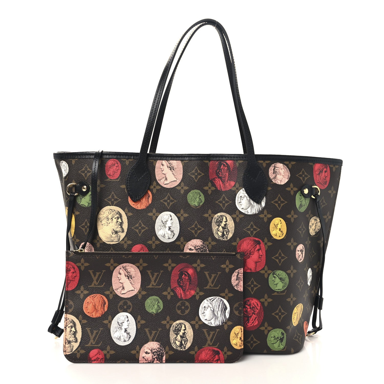 Louis Vuitton X Fornasetti Monogram Cameo Neverfull MM 3 of 10