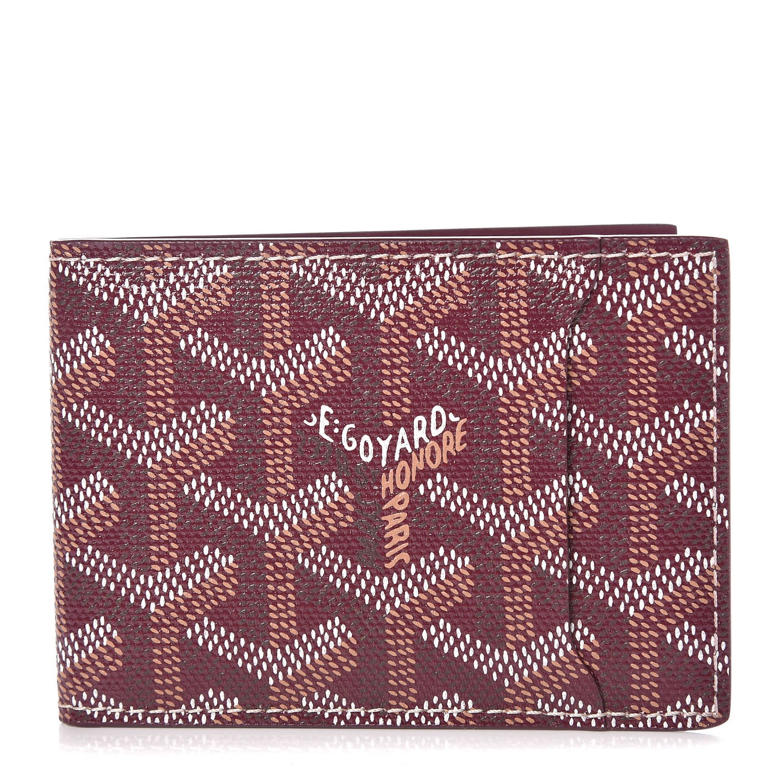 Goyard Goyardine Multi Slot Bi-Fold Wallet Burgundy 1 of 8