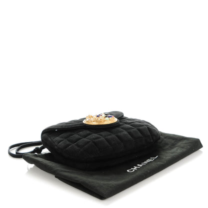 Chanel Suede Chocolate Bar Gripoix Shoulder Bag Black 4 of 7