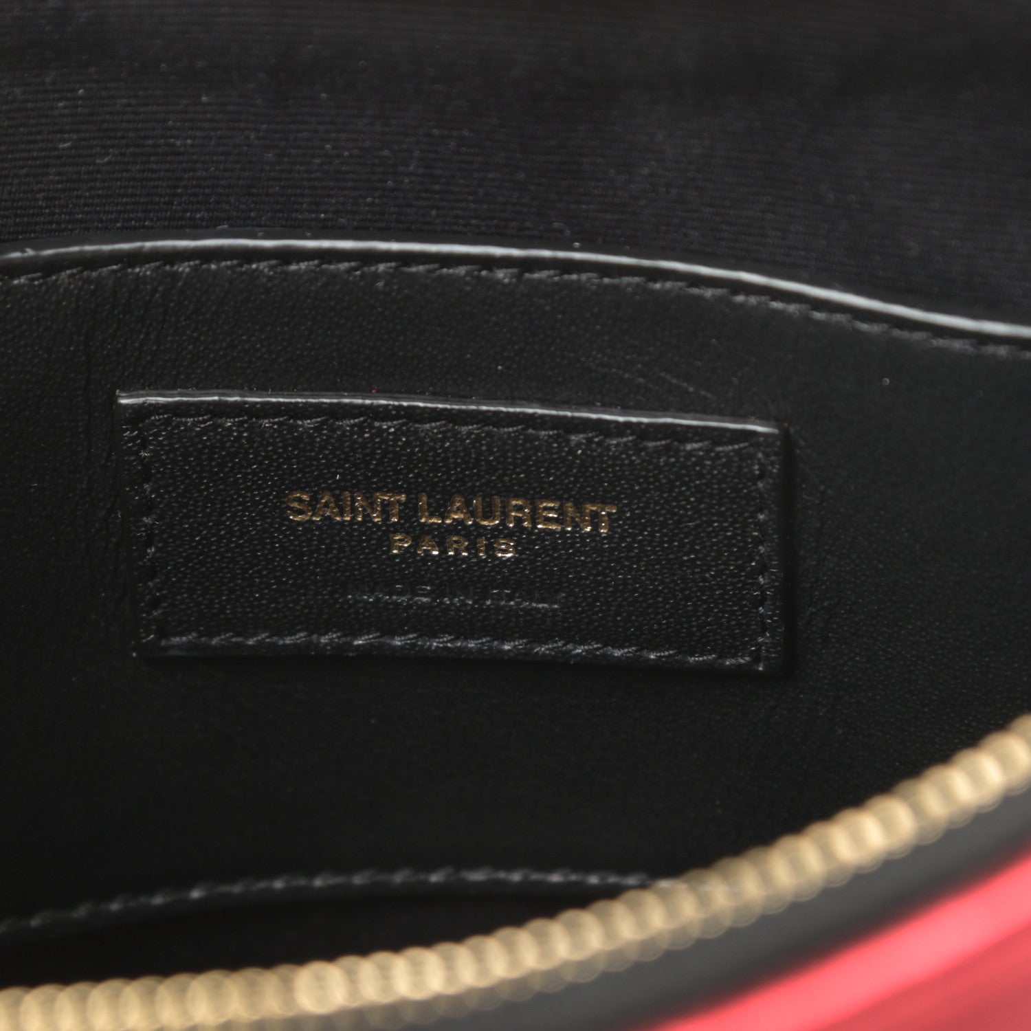 Saint Laurent Metallic Calfskin Heart Monogram Crossbody Black Rouge 6 of 12