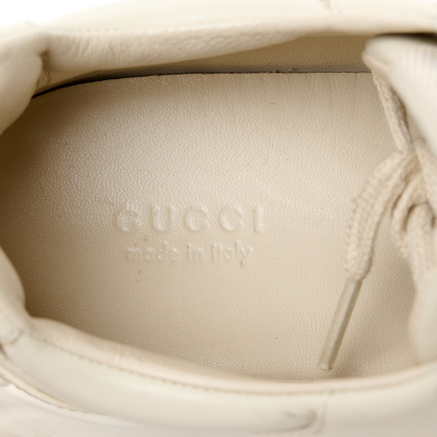Calfskin Logo Womens Rhyton Sneakers 38.5 Ivory