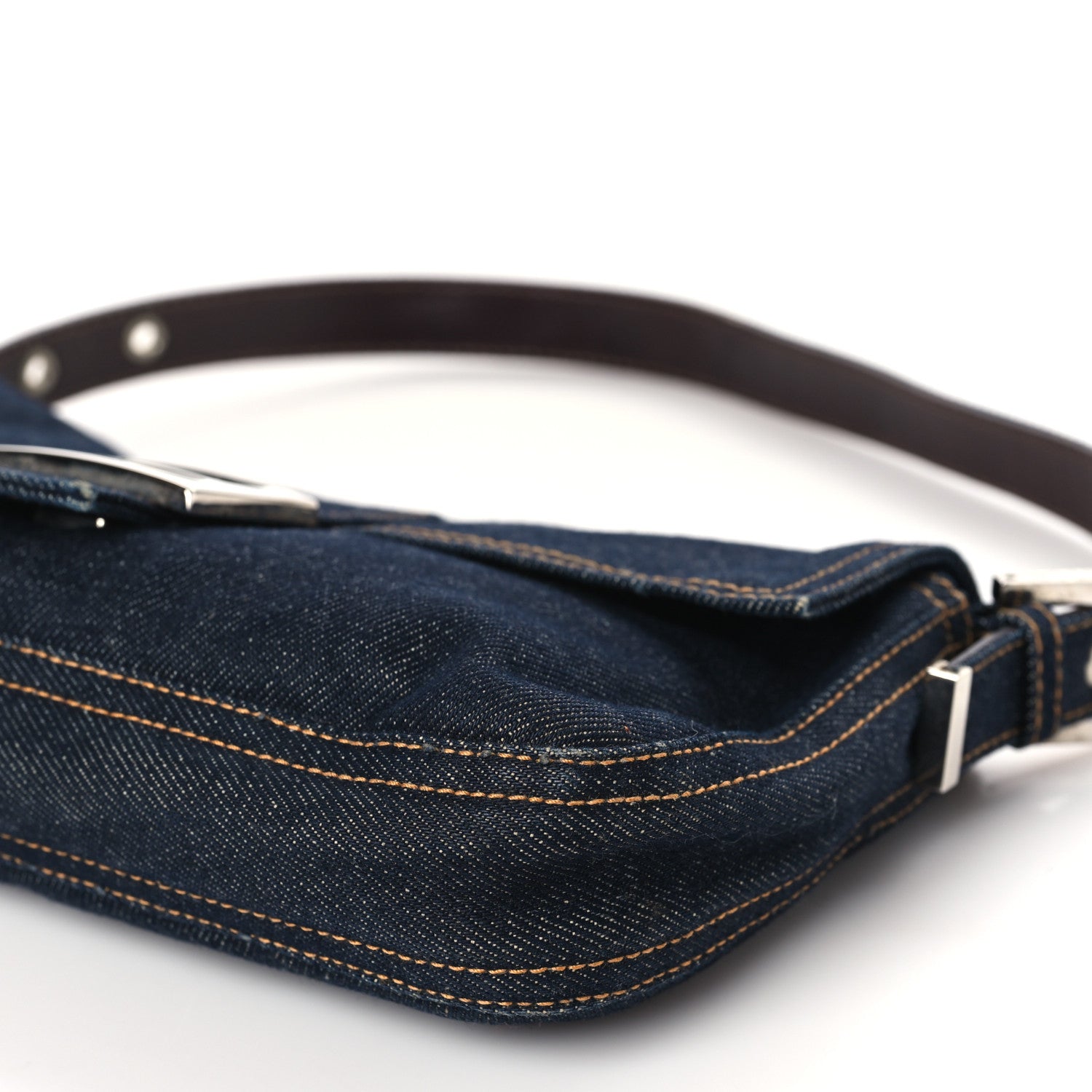 Fendi Denim Baguette Blue 9 of 9