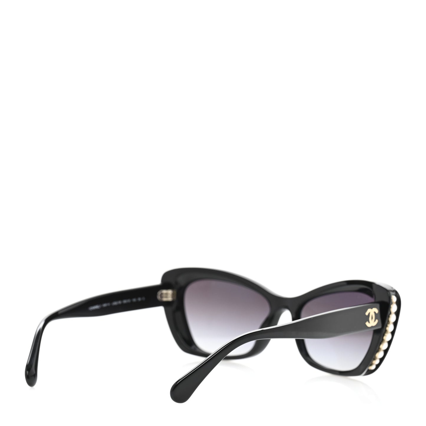 Acetate Pearl Cat Eye CC Sunglasses 5481-H Black
