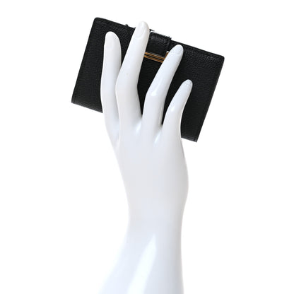 Hermes Chevre Mysore Bearn Card Holder Wallet Black 2 of 9