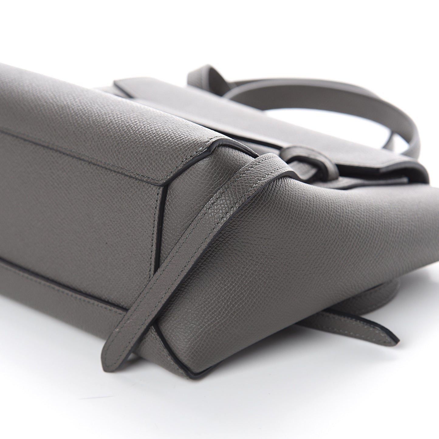 Grained Calfskin Nano Belt Bag Grey