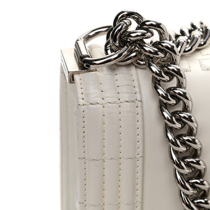 Chanel Glazed Calfskin Medium Boy Flap White 10 of 12
