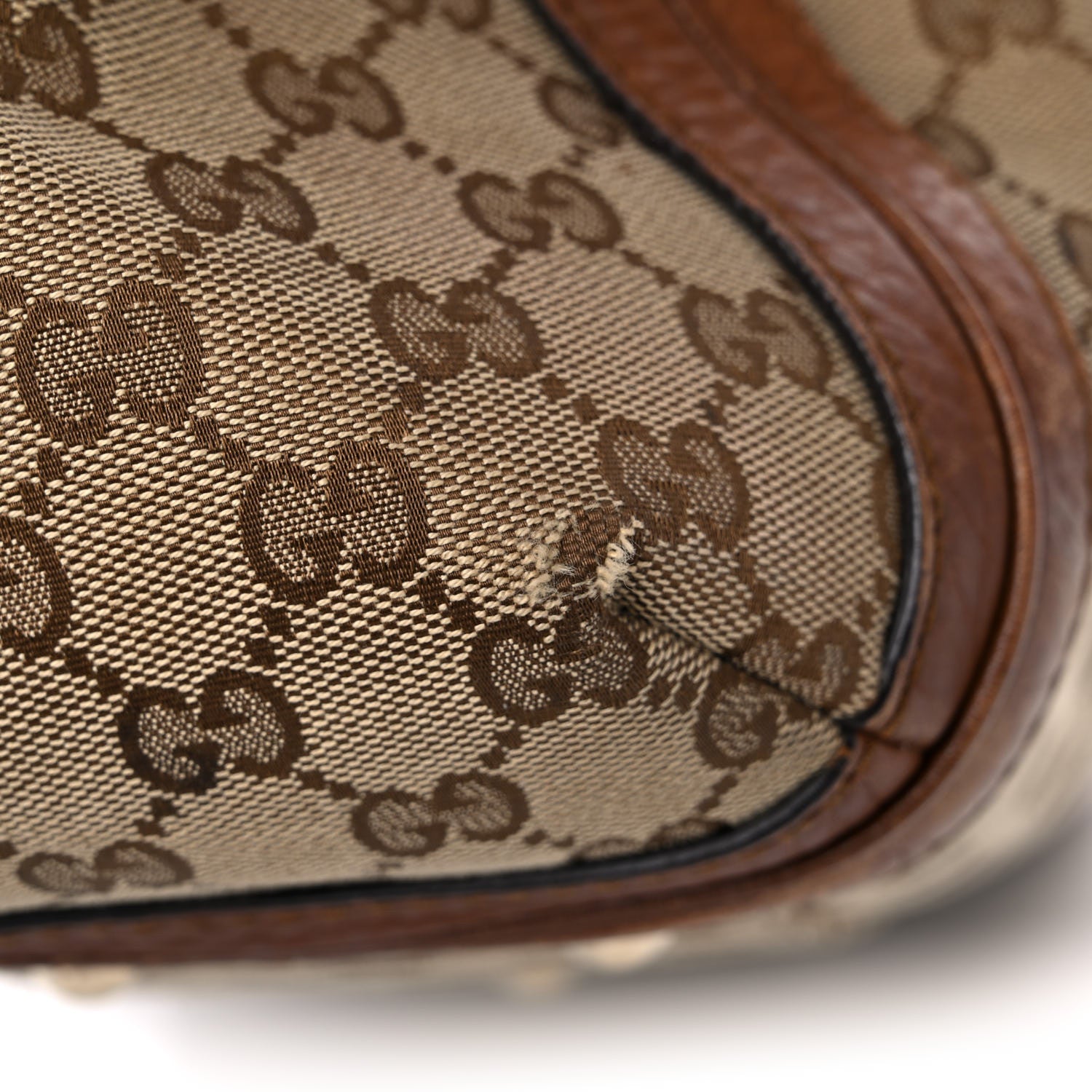 Gucci Monogram Cellarius Calfskin Medium Bella Hobo Beige Ebony Cuir 18 of 36