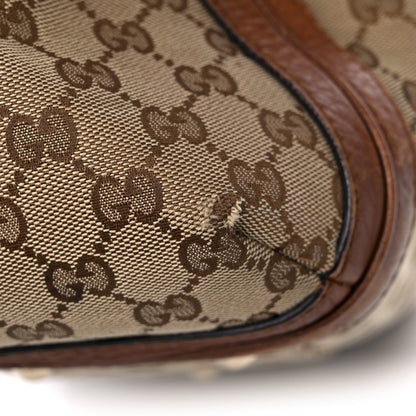 Gucci Monogram Cellarius Calfskin Medium Bella Hobo Beige Ebony Cuir 18 of 36
