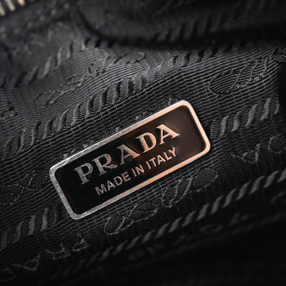 Prada Terry Cloth Mini Re-Edition 2000 Bag Black White Black White 5 of 9