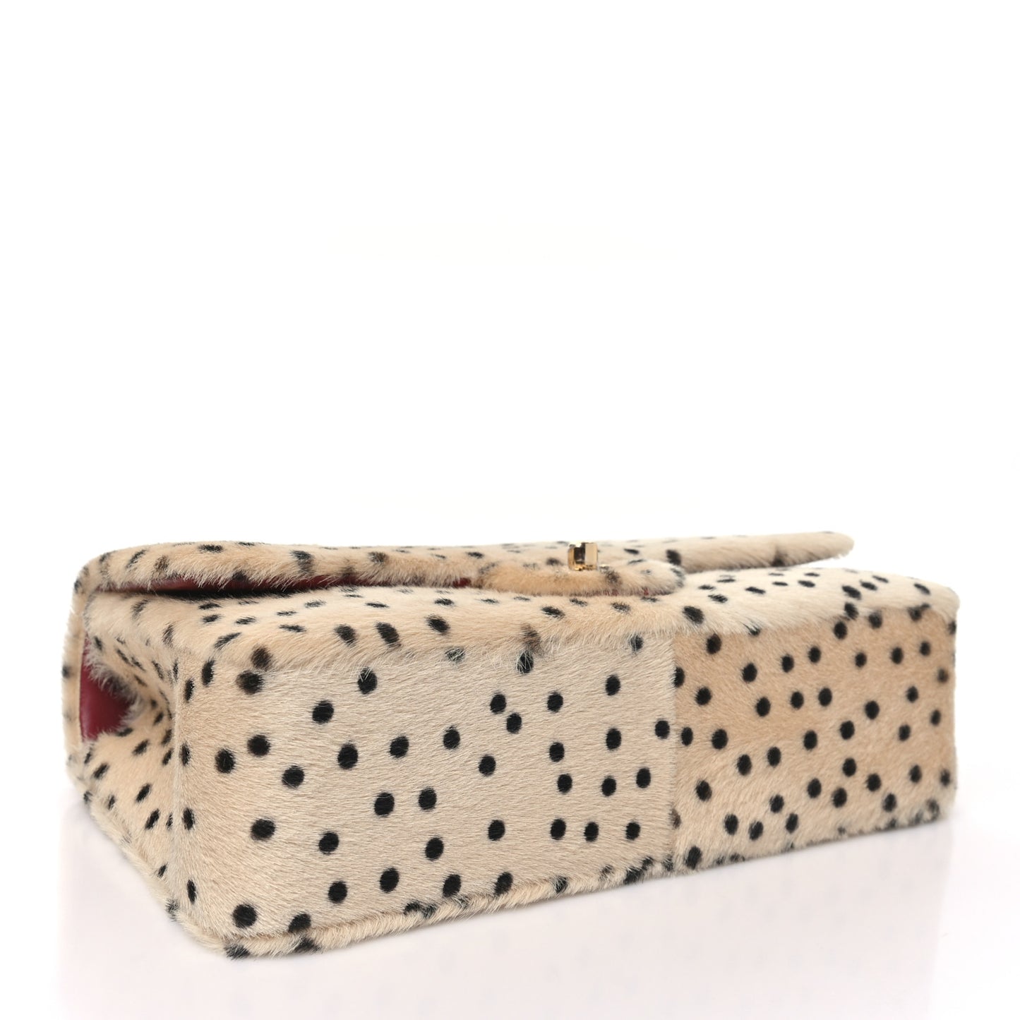 Pony Hair Cheetah Printed Creative Fabrics Flap Light Beige Black