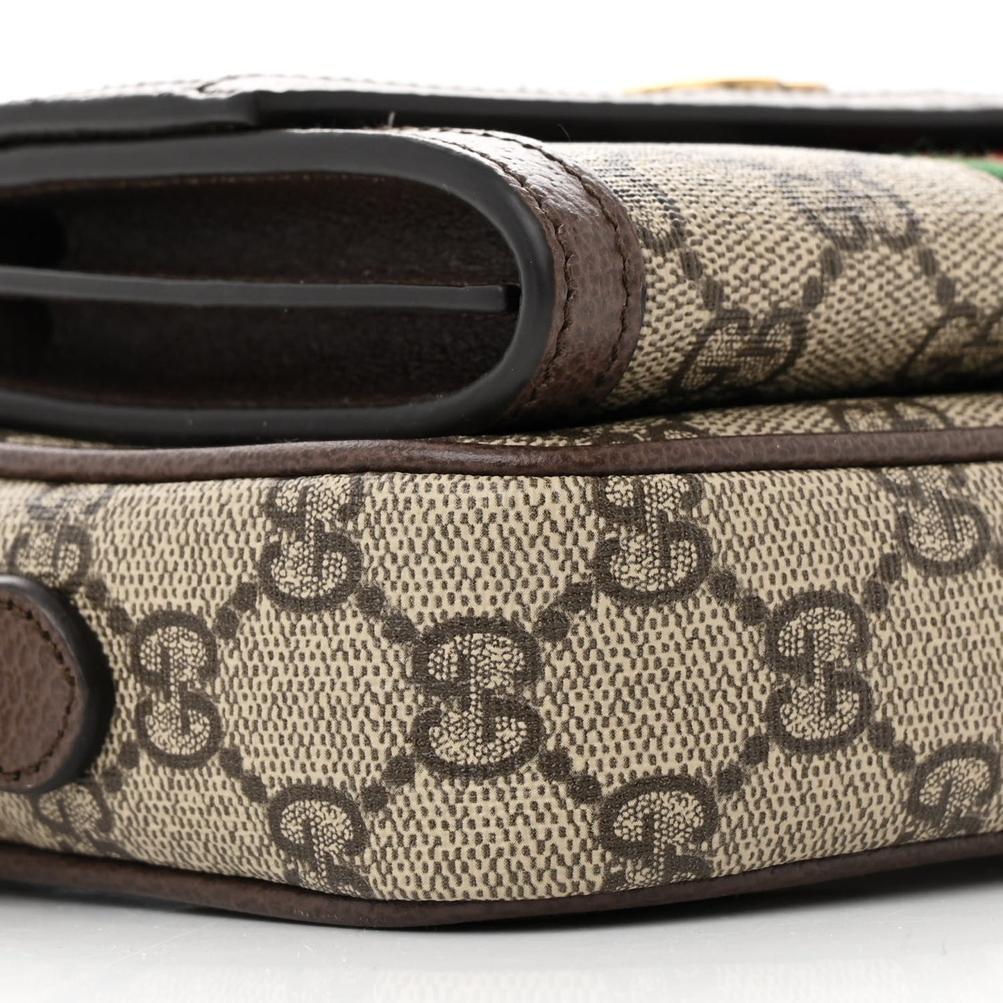 GG Supreme Monogram Web Mini Ophidia Bag Beige Ebony