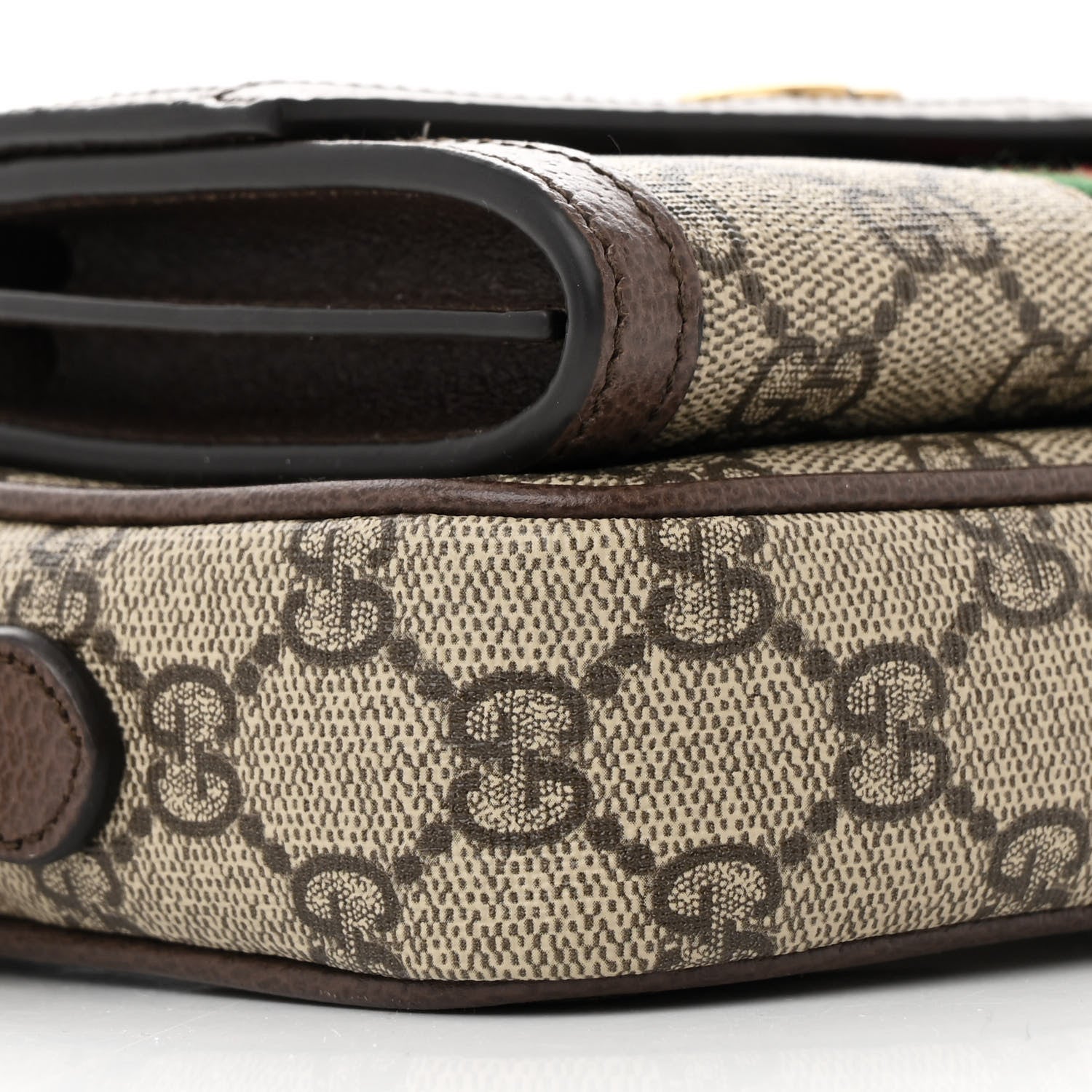 Gucci GG Supreme Monogram Web Mini Ophidia Bag Beige Ebony 9 of 11