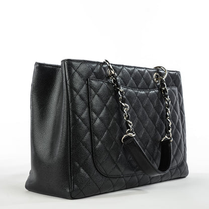 Chanel Caviar Quilted XL Grand Shopping Tote GST Black 3 of 7