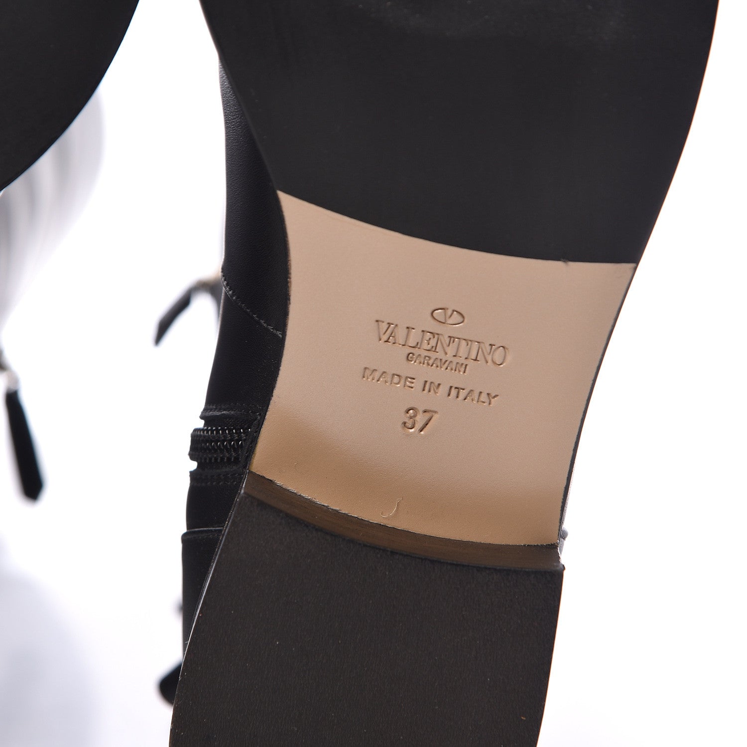 Valentino Garavani Calfskin Multi Bow Over the Knee Boots 37 Black 6 of 9