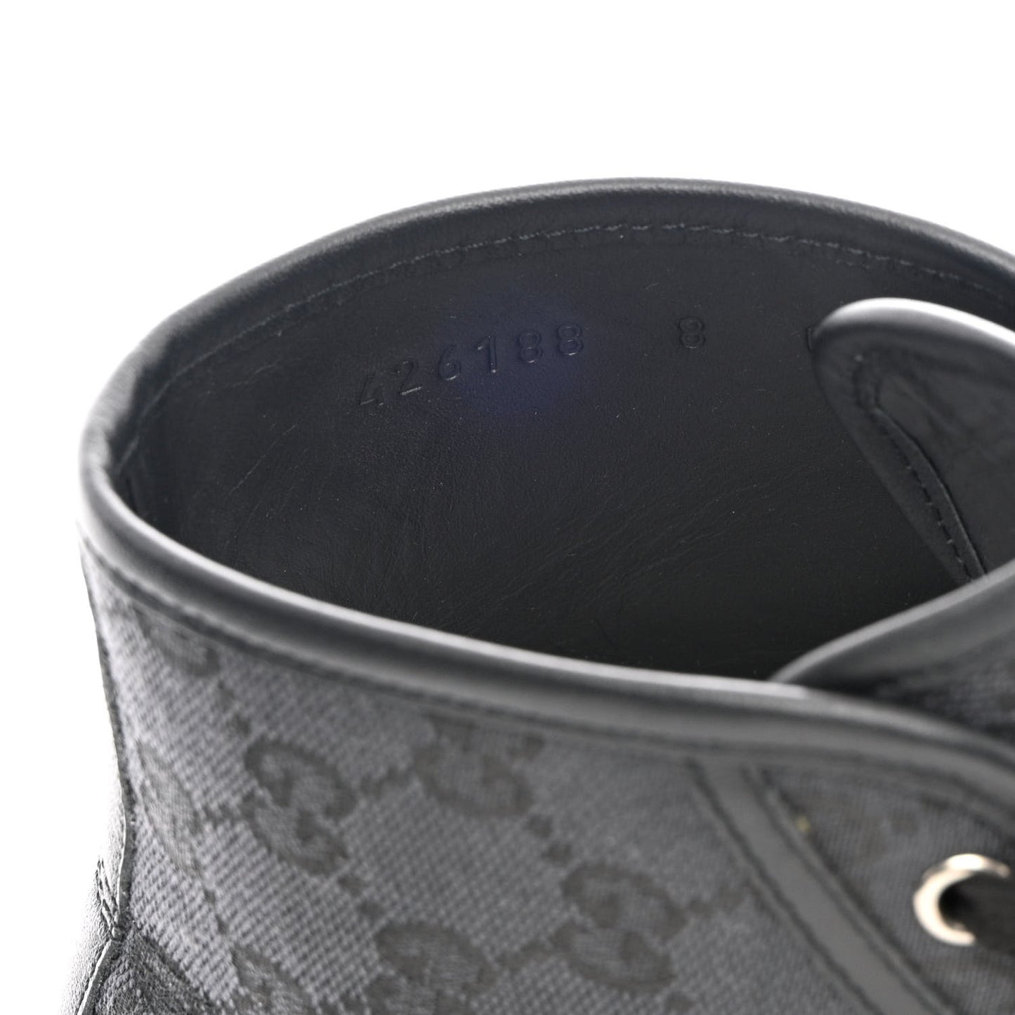 Monogram Mens High Top Sneakers 8 Black