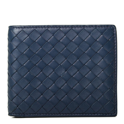 Bottega Veneta Nappa Intrecciato Bi-Fold Wallet Denim 1 of 6