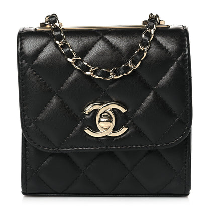 Chanel Lambskin Quilted Mini Trendy CC Chain Wallet Black 1 of 10