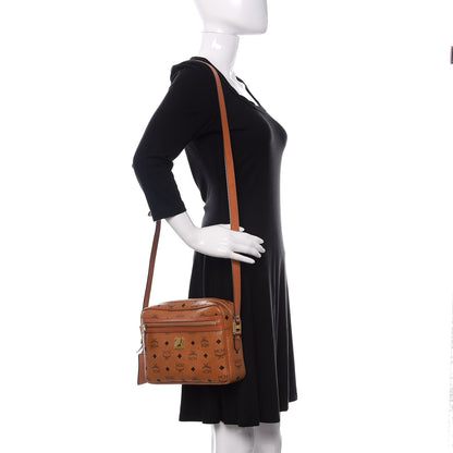 MCM Visetos Medium Heritage Line Camera Crossbody Bag Cognac 2 of 13