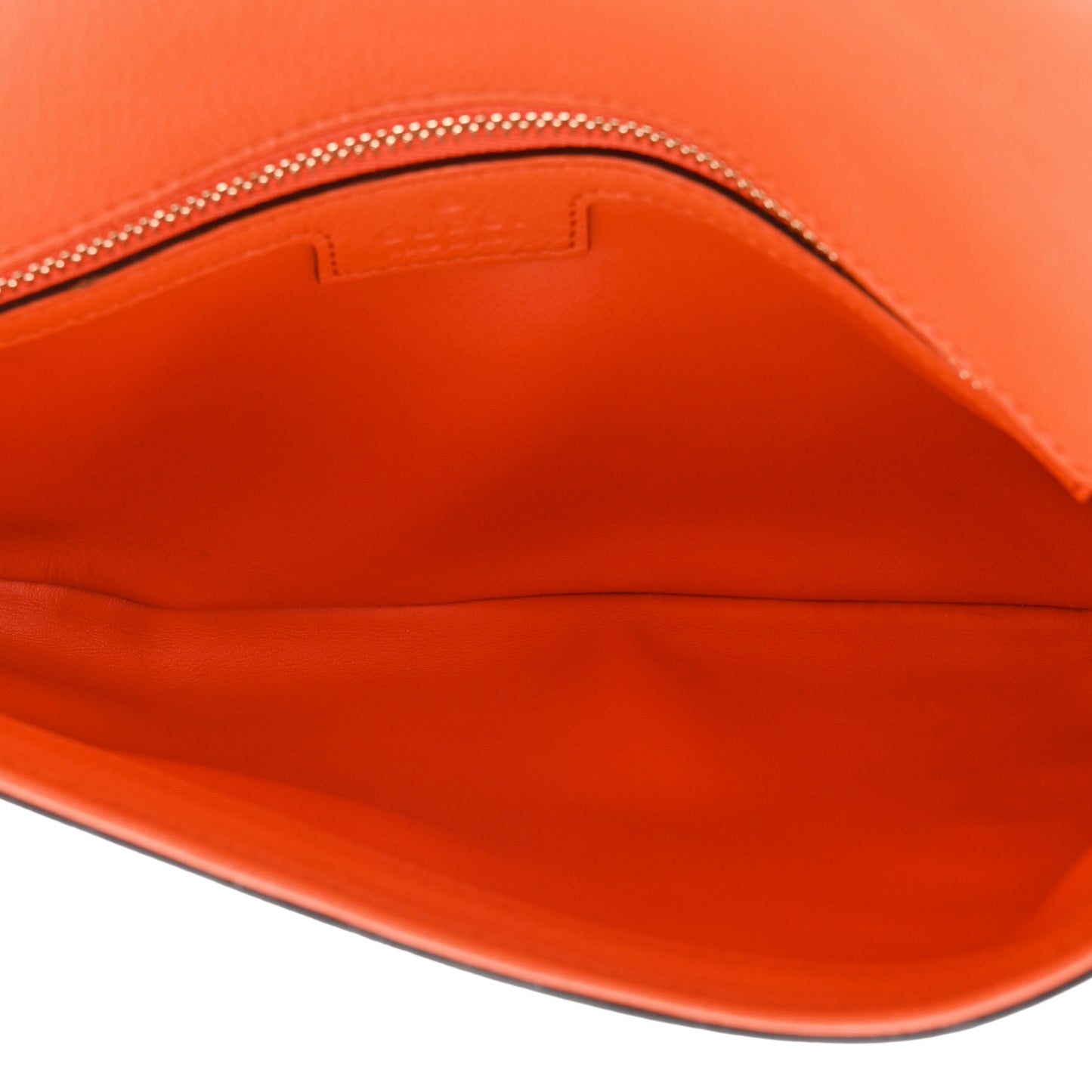 Roxy Calfskin Blondie Chain Shoulder Flap Bag Deep Orange