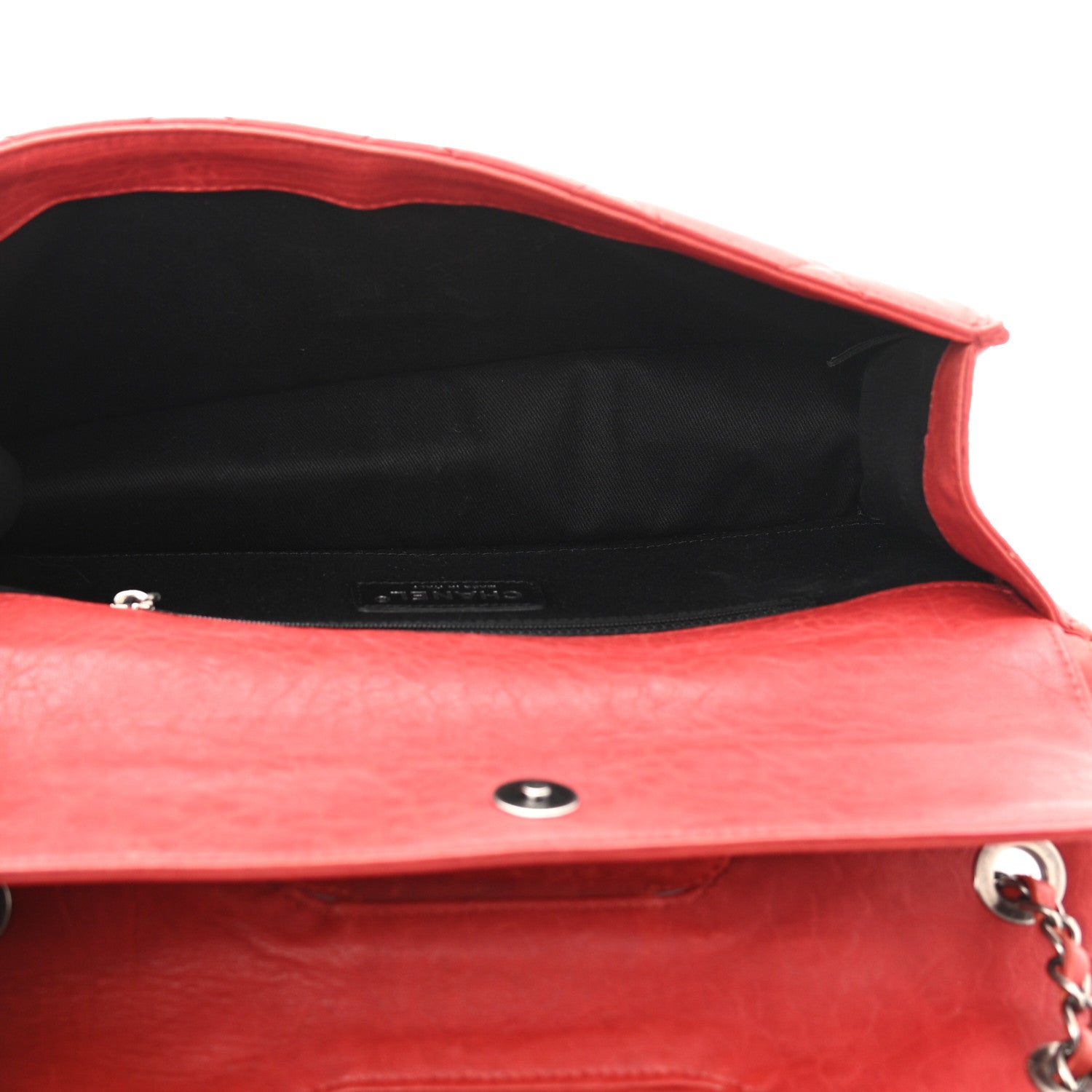 Chanel Washed Lambskin Jumbo Take Away Flap Red 4 of 10