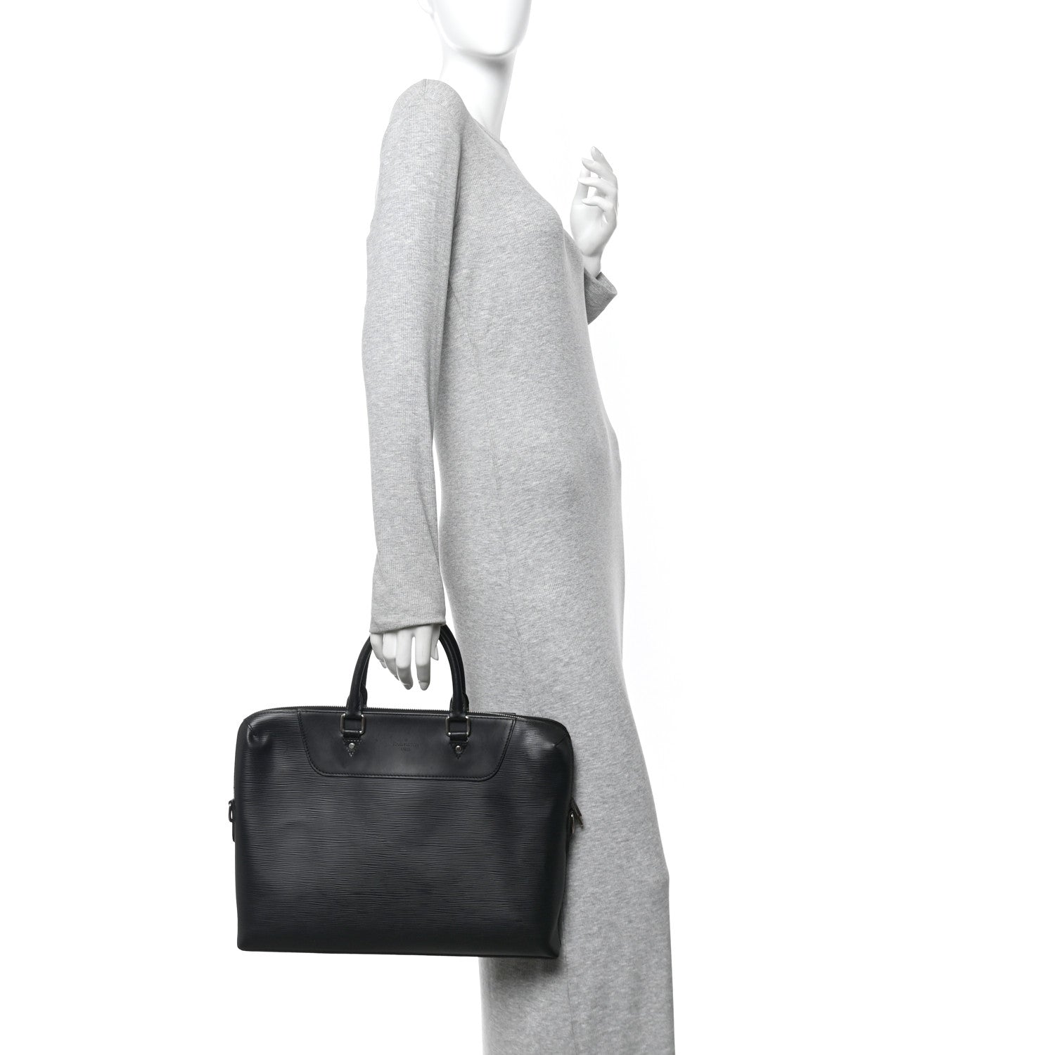 Louis Vuitton Epi Porte-Documents Jour Briefcase Black 2 of 11