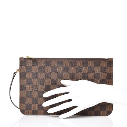 Louis Vuitton Damier Ebene Neverfull MM GM Pochette 2 of 9