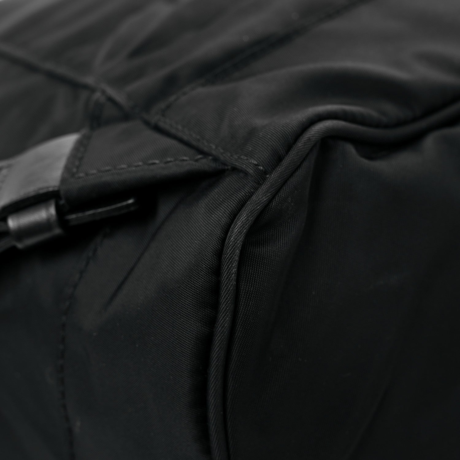 Prada Tessuto Nylon Calfskin Medium Backpack Black 8 of 13