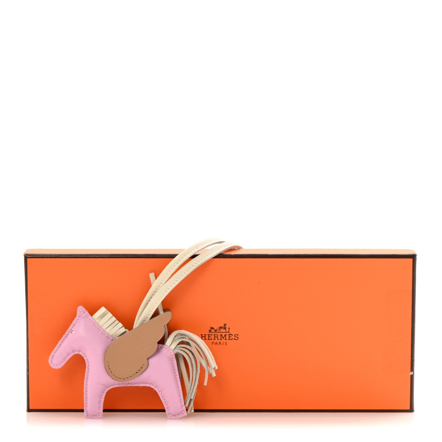 Milo Lambskin Grigri Rodeo Pegase Horse Bag Charm PM Mauve Sylvestre Craie Chai