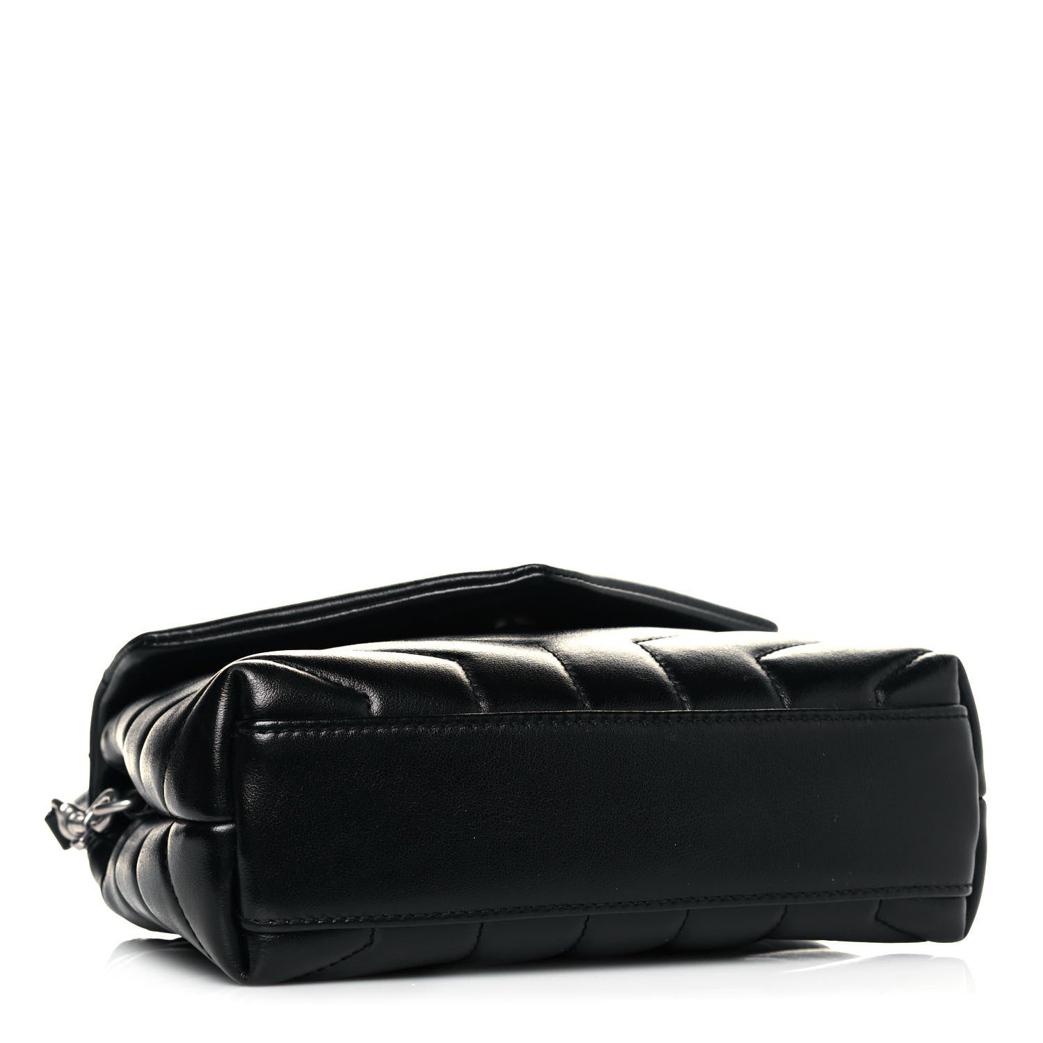 Saint Laurent Calfskin Y Quilted Monogram Toy Loulou Crossbody Bag Black 8 of 14