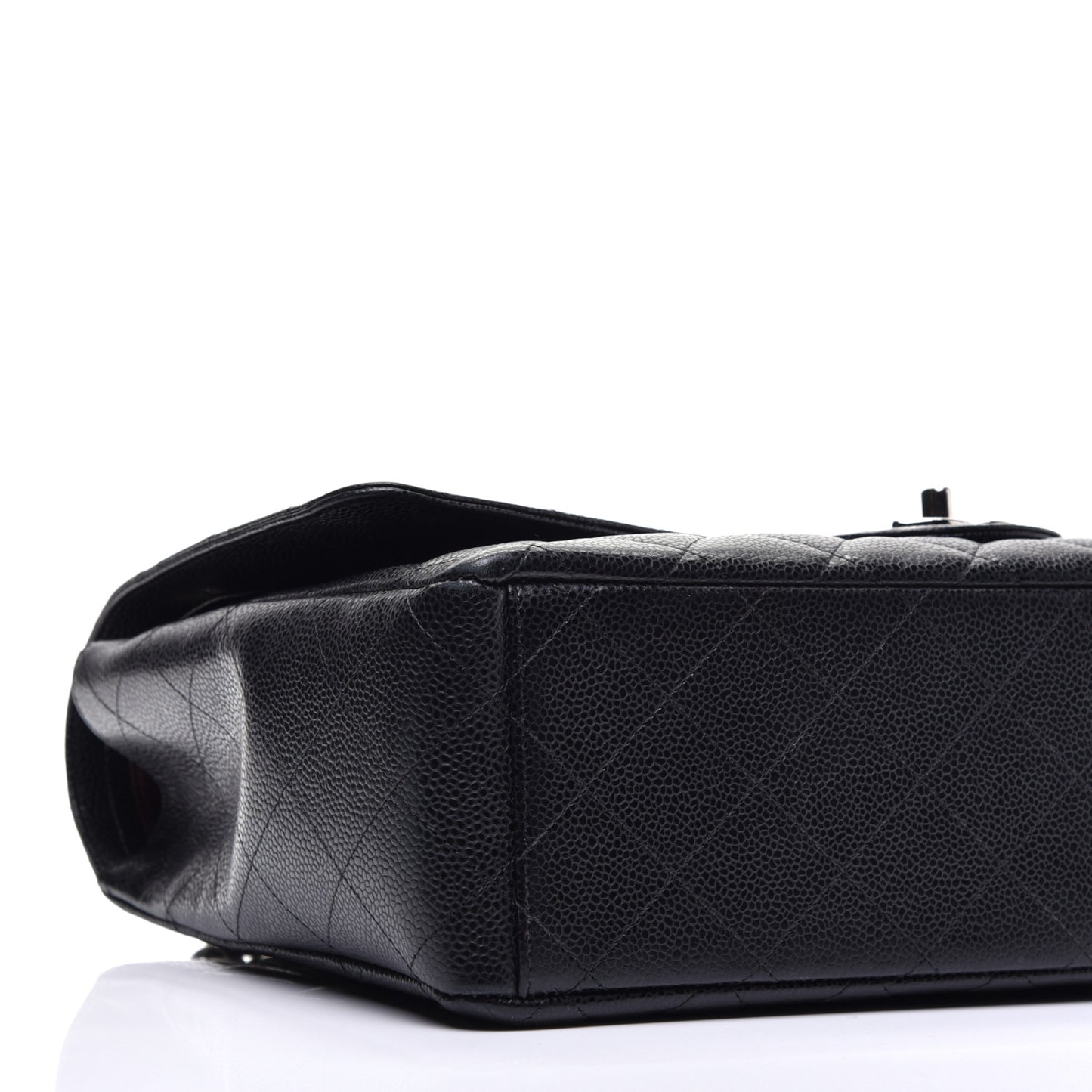 Caviar Quilted Maxi Double Flap Black