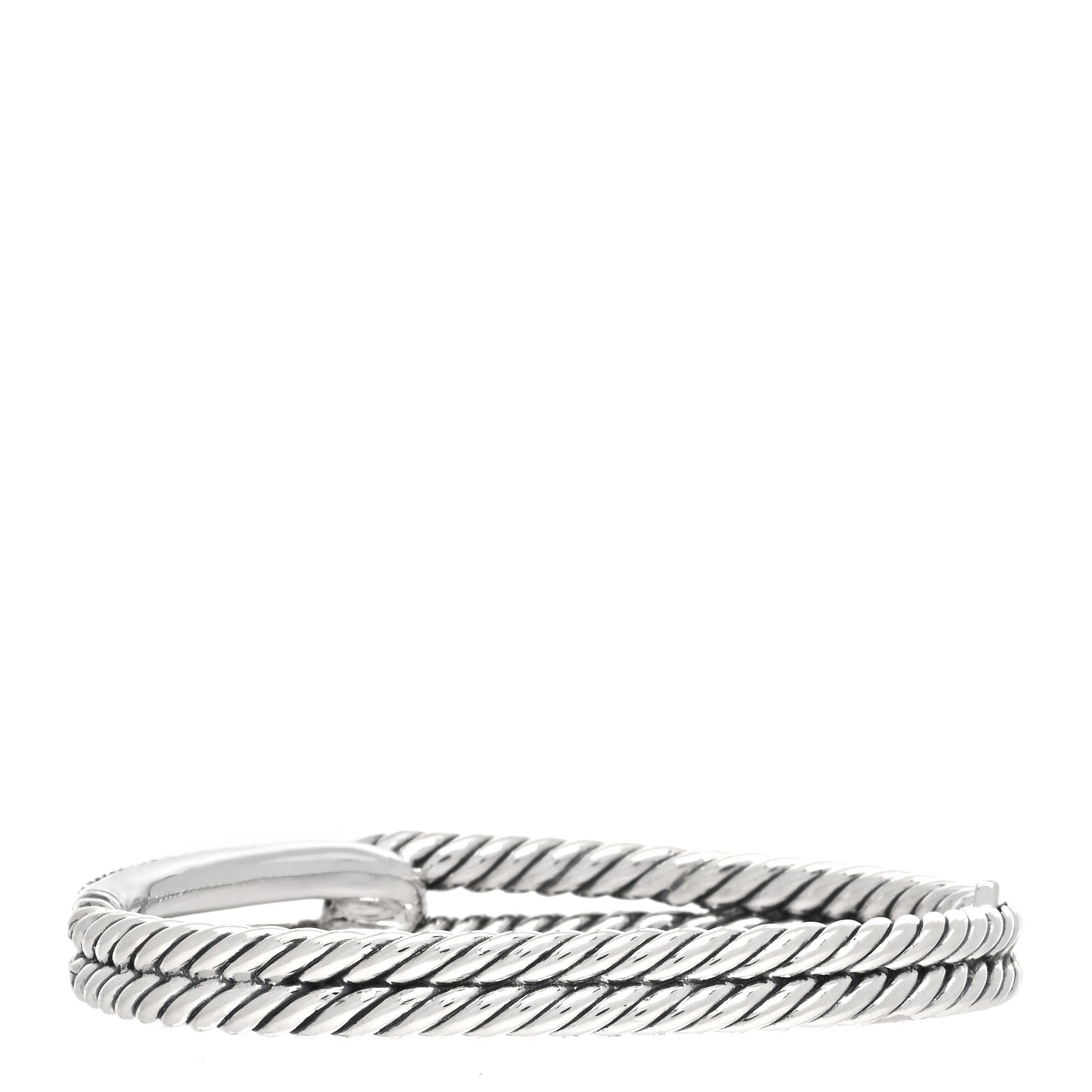Sterling Silver Diamond Pave 10mm Single Loop Labyrinth Bracelet