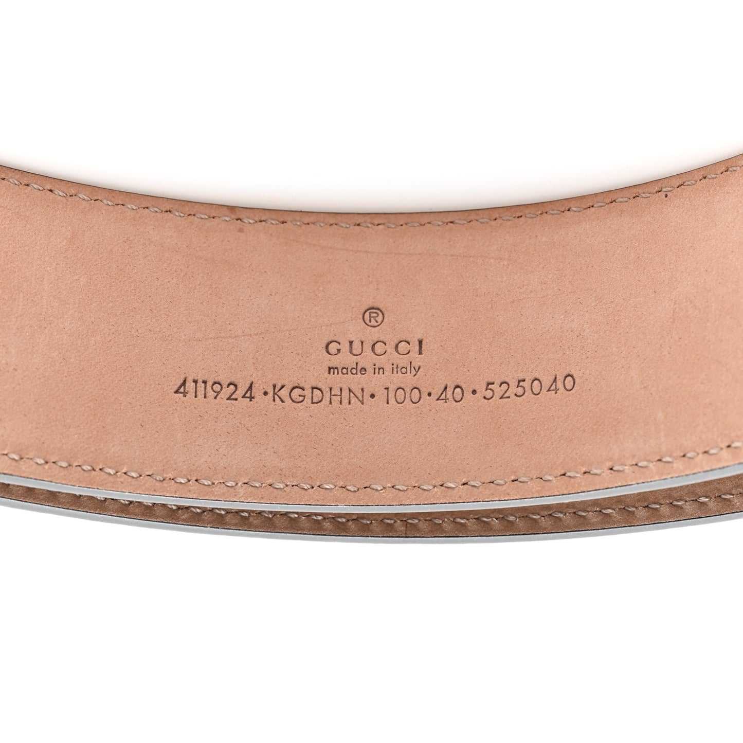 GG Supreme Monogram Selleria Calfskin Interlocking G Belt 100 40 Beige Ebony Cocoa