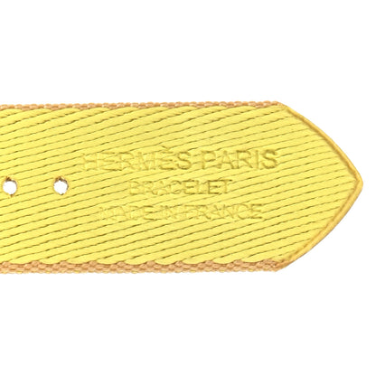 Hermes Nylon Weave 41mm H Vibration Jumping Watch Single Tour Band Kraft Lime 3 of 3