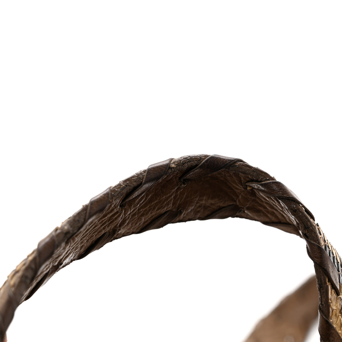 Snakeskin Calfskin Silverado Shoulder Bag Beige