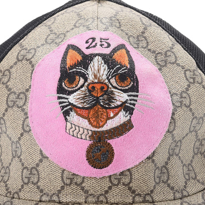 Gucci GG Supreme Monogram Bosco Patch Baseball Hat M Beige Malva 8 of 9