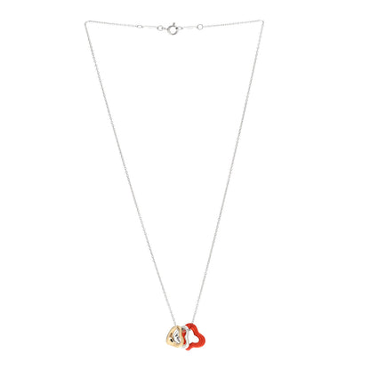 Tiffany Sterling Silver 18K Yellow Gold Carnelian Elsa Peretti Triple Open Heart Pendant Necklace 3 of 6