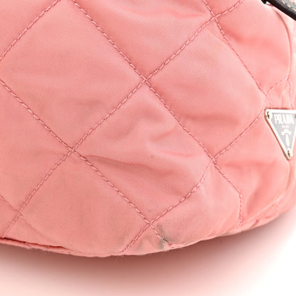 Prada Tessuto Nylon Quilted Shoulder Bag Rosa Black 14 of 17
