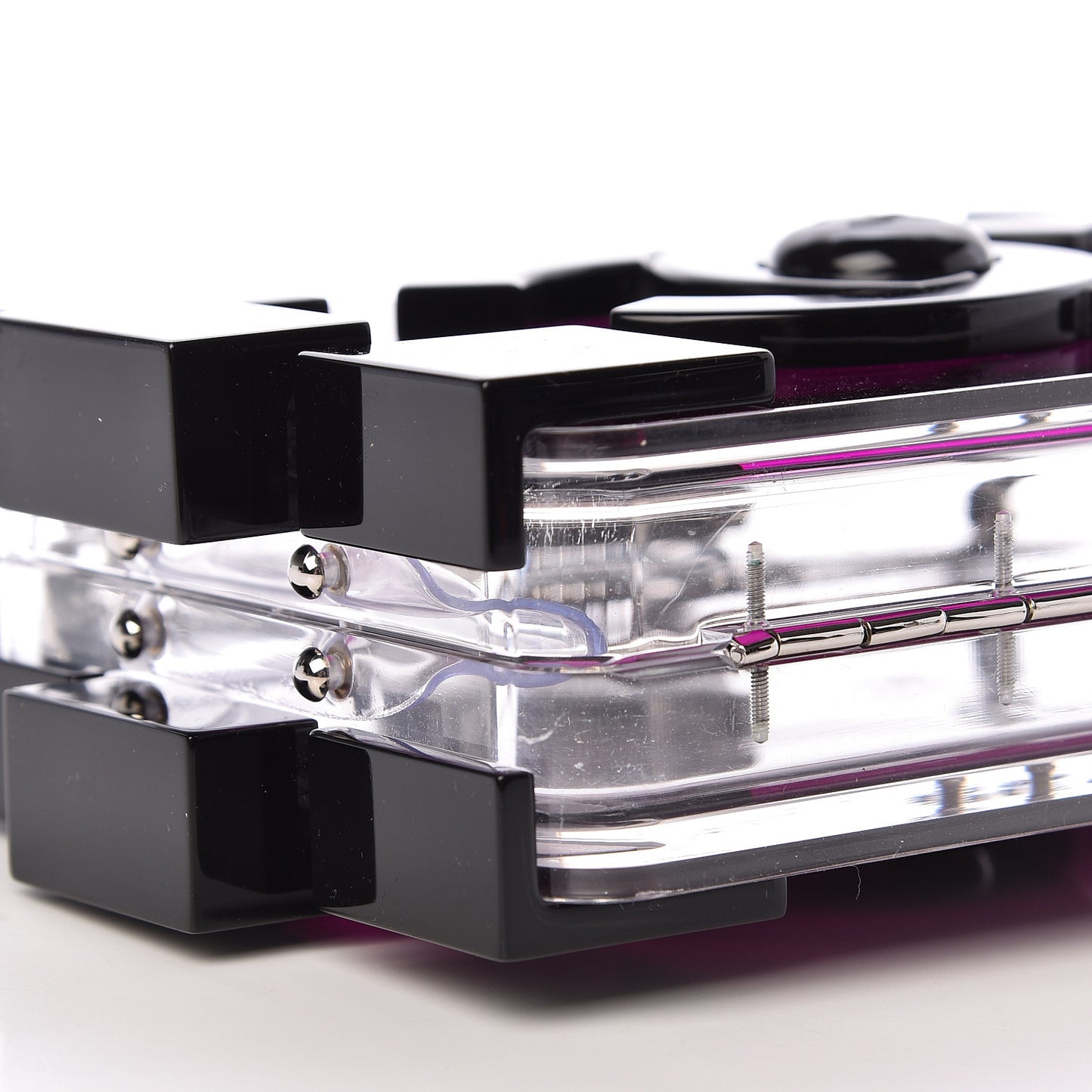 Plexiglass Boy Brick Lego Clutch Black Pink