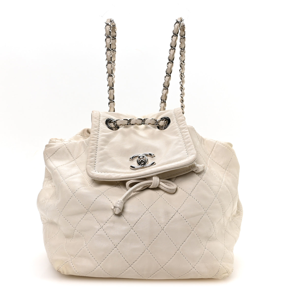 Chanel Lambskin Quilted Beijing Backpack Bag White 1 of 9