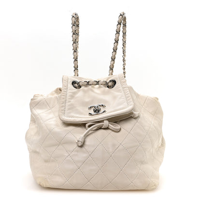 Chanel Lambskin Quilted Beijing Backpack Bag White 1 of 9