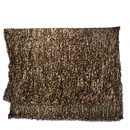 Louis Vuitton Cashmere Silk Leopard Etole Stole Marron 4 of 6