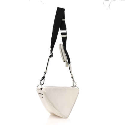 Prada Grace Lux Triangle Shoulder Bag White 3 of 9