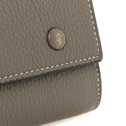 Celine Drummed Calfskin Large Multifunction Flap Wallet Souris 9 of 13