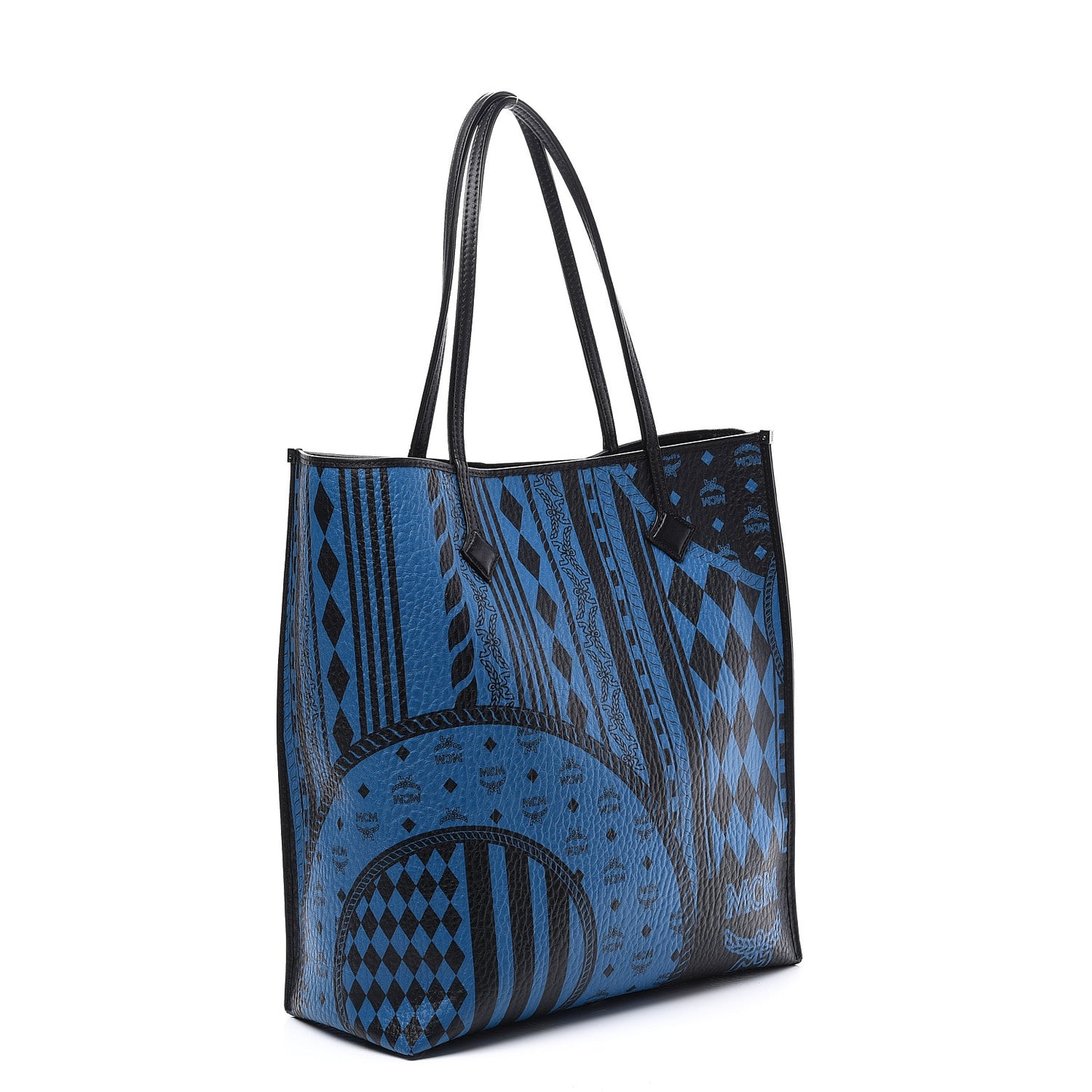 Visetos Baroque Print Kira North South Shopper Tote Blue
