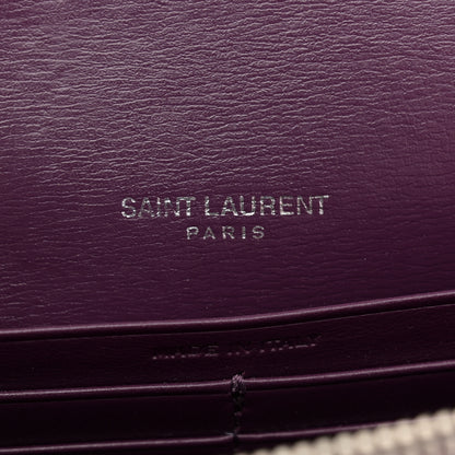 Saint Laurent Calfskin Monogram Sunset Chain Wallet Prunia 6 of 10